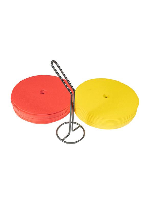 Dawson Sports Flat Disc Marker 24 Pieces, Multicolour