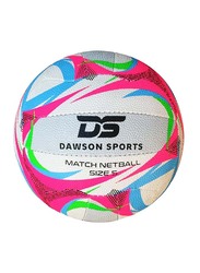 Dawson Sports Match Netball, Size 5, Pink/White