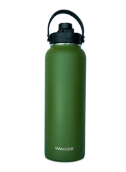Waicee 1.2 Ltr Stainless Steel Double Wall Water Bottle, Juniper Army Green