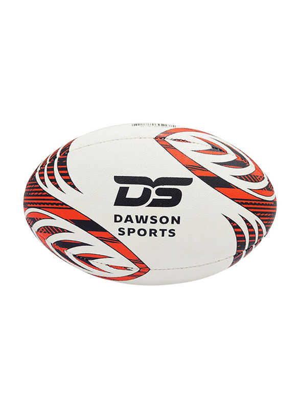 Dawson Sports GUK Match Rugby Ball, Size 5, Red/White