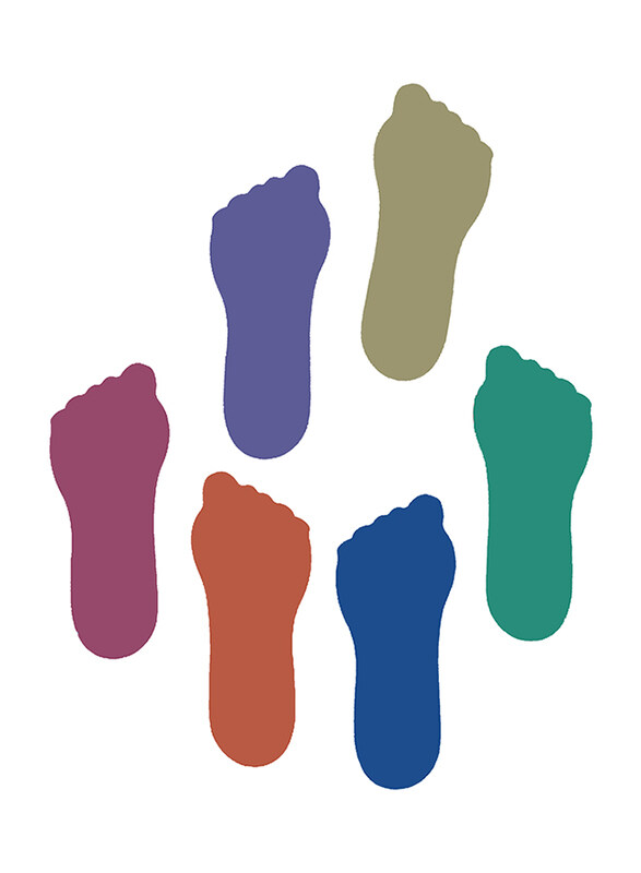 

Dawson Sports Feet Floor Marker, 12 Pieces, Multicolor