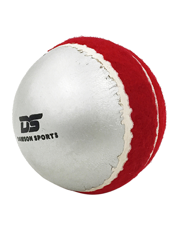 Dawson Sports Irish Swing Cricket Ball, Silver/Red