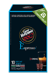 Caffe Vergnano 1882 Espresso Decaffeinated Coffee Capsules, 10 Capsules x 5g