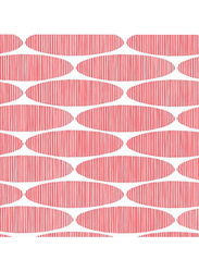 Wallquest Soleil Ovals Pattern Wallpaper, 0.52 x 10 Meter, Red/White