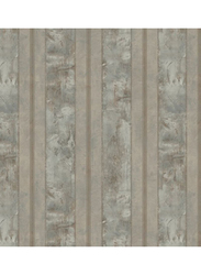 Wallquest Renaissance Stripes Print Wallpaper, 10 x 0.52 Meter, Grey/Dark Brown