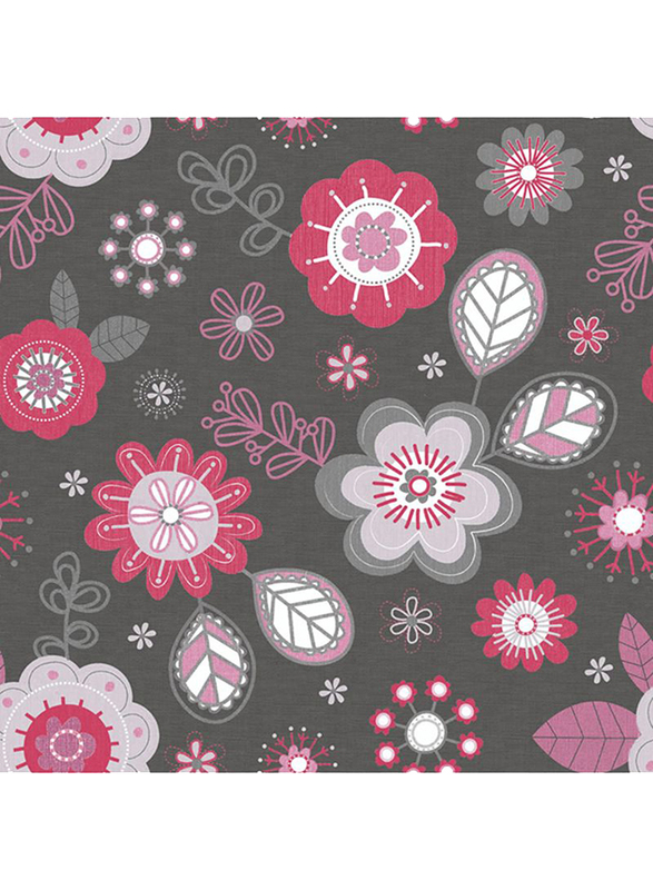 UGEPA Flowers Romance Wall Covering, 0.53 x 10 Meter, Red/Black
