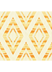 Wallquest Villa Rosa Diamond Block Pattern Self Adhesive Wallpaper, 0.68 x 8.23 Meter, Beige/Gold/Orange