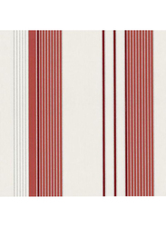 P+S International Novara Striped Wallpaper, 10 x 0.52 Meter, Red/White