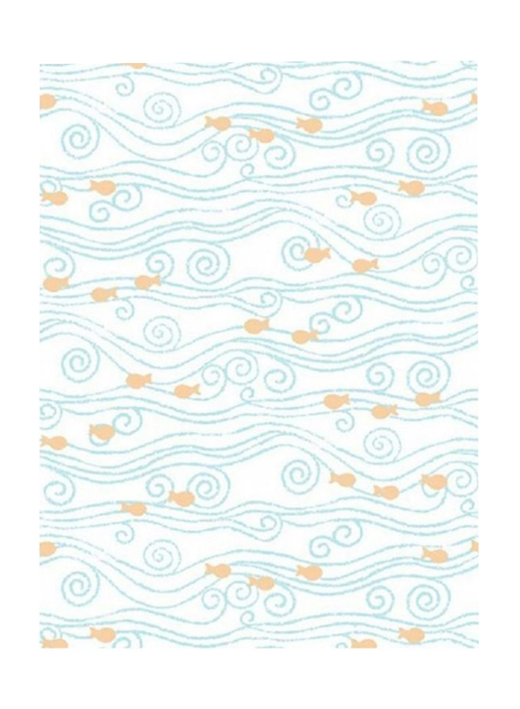 والكويست بيجاما بارتي ورق جدران بطبعات أسماك، 0.53 × 10 متر، برتقالي/أزرق/أبيض