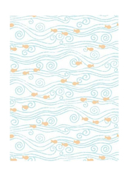 والكويست بيجاما بارتي ورق جدران بطبعات أسماك، 0.53 × 10 متر، برتقالي/أزرق/أبيض