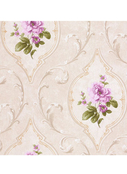 SK Filson Tudor Rose Cameo Pattern Wallpaper, 10 x 0.53 Meter, Beige