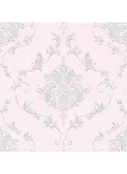 SK Filson Damask Design Wallpaper, 0.53 x 10 Meter, Pink/Grey