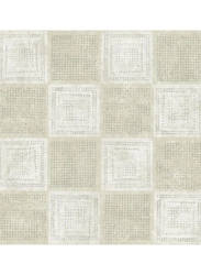 Wallquest Sapphire Squares Print Wallpaper, 0.52 x 10 Meter, Grey/Silver/Beige