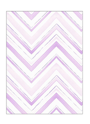 Wallquest Jelly Beans Zig Zag Printed Wallpaper, 0.52 x 10 Meter, White/Purple