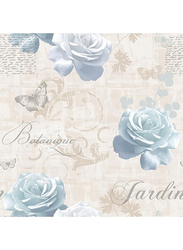 UGEPA Roses Romance Wall Covering, 0.53 x 10 Meter, Blue