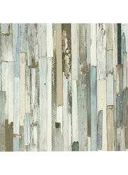 آي سي إتش نيو إيج ورق جدران بطبعة أخشاب 10 × 0.53 متر، بيج/رمادي