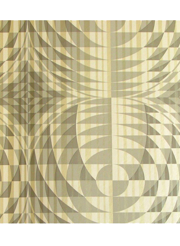 Prestigious Textiles In The Picture Geometrical Design Wall Covering, 0.53 x 10 Meter, Grey/Brown