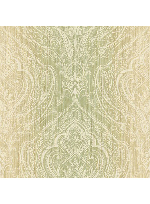 Wallquest Damask Pattern Self Adhesive Wallpaper, 10 x 0.52 Meter, Green/Pink