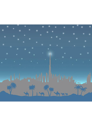 إس كيه فيلسون صحارى نايتس ورق جدران بتصميم دبي، 0.53 × 10 متر، أزرق/بني