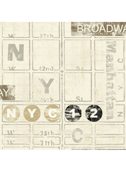 Wallquest Broadway Printed Wallpaper, 10 x 0.53 Meter, Beige/Gold/Black