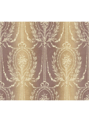 Wallquest Parisian Floral Victorian Printed Wallpaper, 10 x 0.53 Meter, Brown/Beige