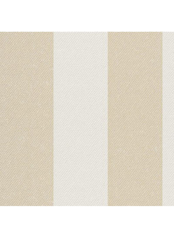 P+S International Casual Chic Stripes Design Wallpaper, 0.52 x 10 Meter, White/Cream