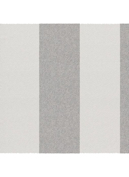 بي + إس إنترناشيونال ورق جدران كاجوال شيك بتصميم مخطط، 0.52 × 10 متر، أبيض/رمادي