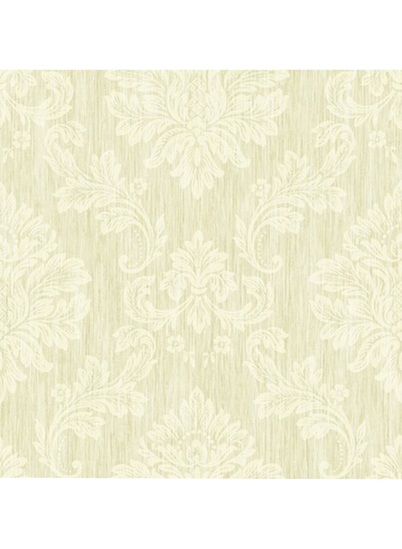 Wallquest Gramercy Damask Printed Wallpaper, 10 x 0.53 Meter, Beige