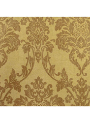 Selecta Parati Versilia Printed Wallpaper, 10 x 0.53 Meter, Gold/Brown