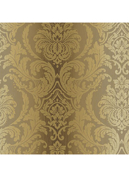 Wallquest Dubai Gradient Damask Printed Wallpaper, 10 x 0.53 Meter, Dark Brown