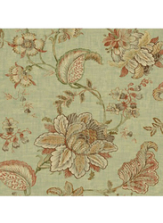 Wallquest Hudson Park Floral Printed Wallpaper, 0.53 x 10 Meter, Brown/Maroon