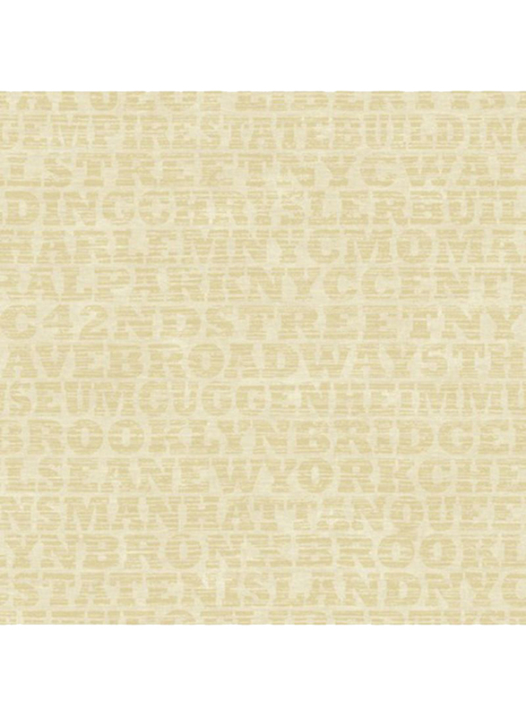 Wallquest Borough Printed Wallpaper, 10 x 0.53 Meter, Gold