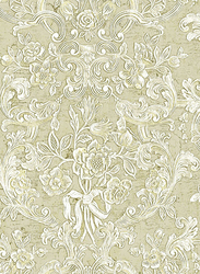Wallquest St. Petersburg Floral Damask Pattern Self Adhesive Wallpaper, 0.52 x 10 Meter, Beige/Gold