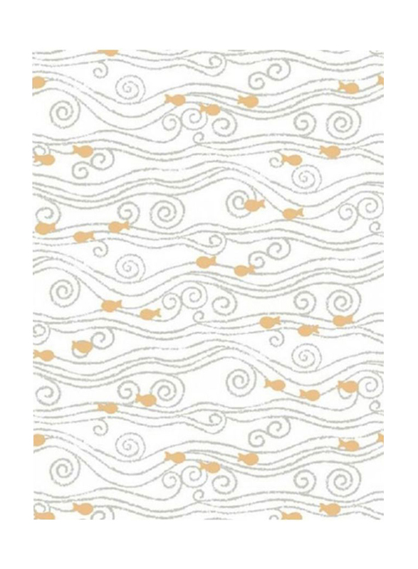 Wallquest Pajama Party Fish Printed Wallpaper, 10 x 0.53 Meter, Orange/Grey/White