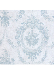 SK Filson Tudor Rose Vintage Cameo Pattern Wallpaper, 10 x 0.53 Meter, Blue