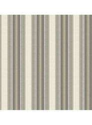Wallquest Springtime Cottage Stripes Pattern Wallpaper, 0.53 x 10 Meter, Beige/Grey
