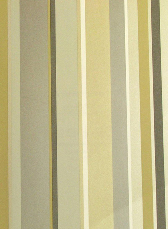 Prestigious Textiles Stripes Print Wall Covering, 10 x 0.53 Meter, Beige/Silver