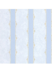 SK Filson Tudor Rose Stripes Pattern Wallpaper, 10 x 0.53 Meter, Blue