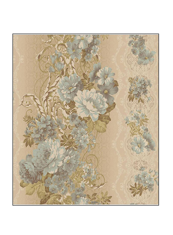 York Fitness Floral Stripe Charleston II Wallpaper, Brown/Blue