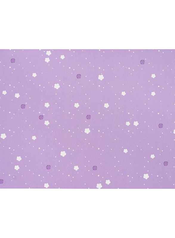 ICH Bimbaloo Flowers Printed Wallpaper, 10 x 0.53 Meter, Purple