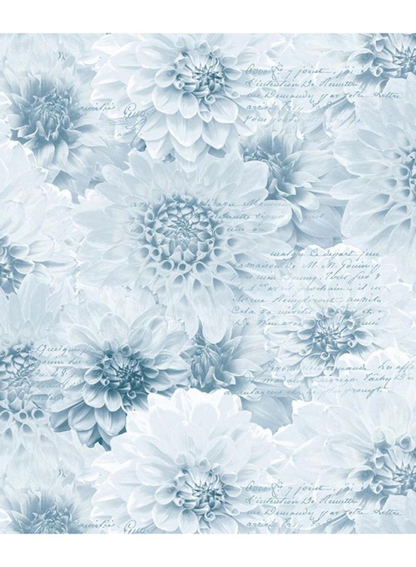 UGEPA Flowers Romance Wall Covering, 0.53 x 10 Meter, Blue