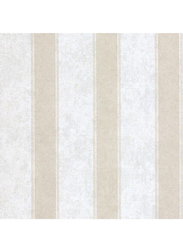 SK Filson Tudor Rose Stripes Pattern Wallpaper, 10 x 0.53 Meter, Beige/Off White