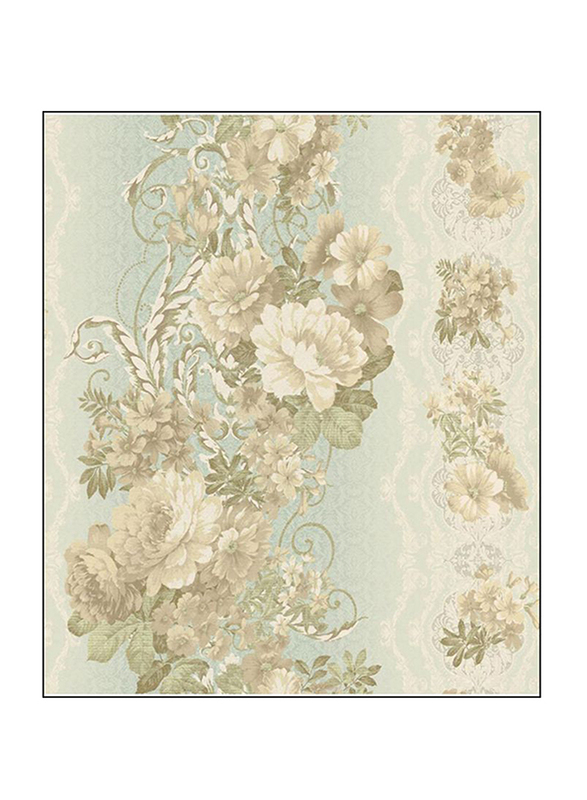 York Fitness Floral Stripe Charleston II Wallpaper, Brown/Green