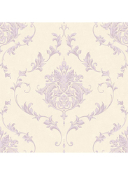 SK Filson Damask Design Wallpaper, 0.53 x 10 Meter, Purple/Beige