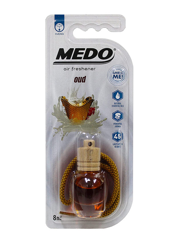 

Medo 8ml Oud Car Air Freshener, Brown