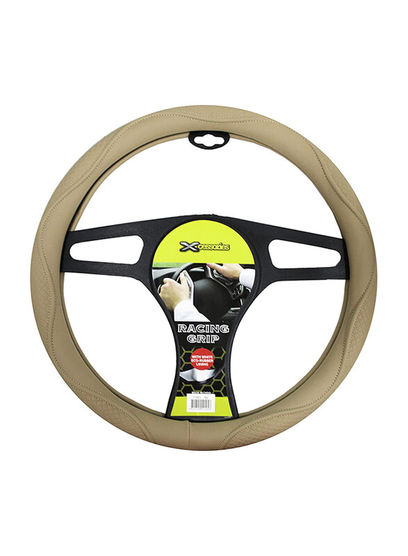 

Xcessories Leather Steering Cover, 13cm, Beige
