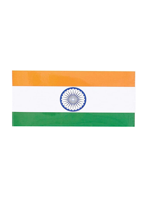 Maagen Flag of India Car Sticker, Multicolour