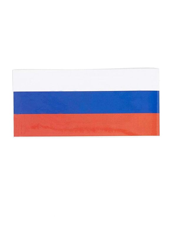 Maagen Flag of Russia Car Sticker, Blue/Red
