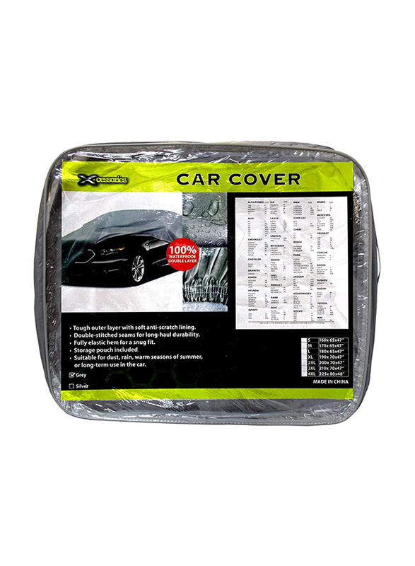 Momo UV Resistant Car Body Cover, XXL Size, CC1LXXL1, Black/Grey
