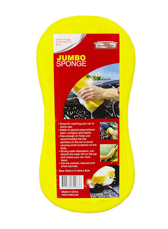 

Smart Car Jumbo Car Washing Sponge, SC-010, Yellow